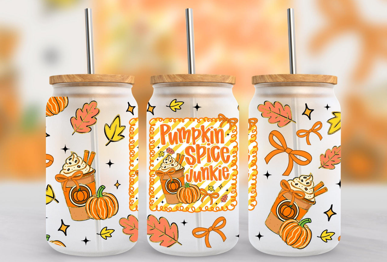 18oz frosted glass tumbler