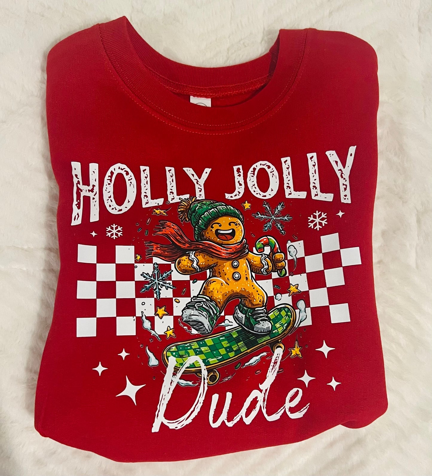 Holly jolly dude gingerbread crew sweater