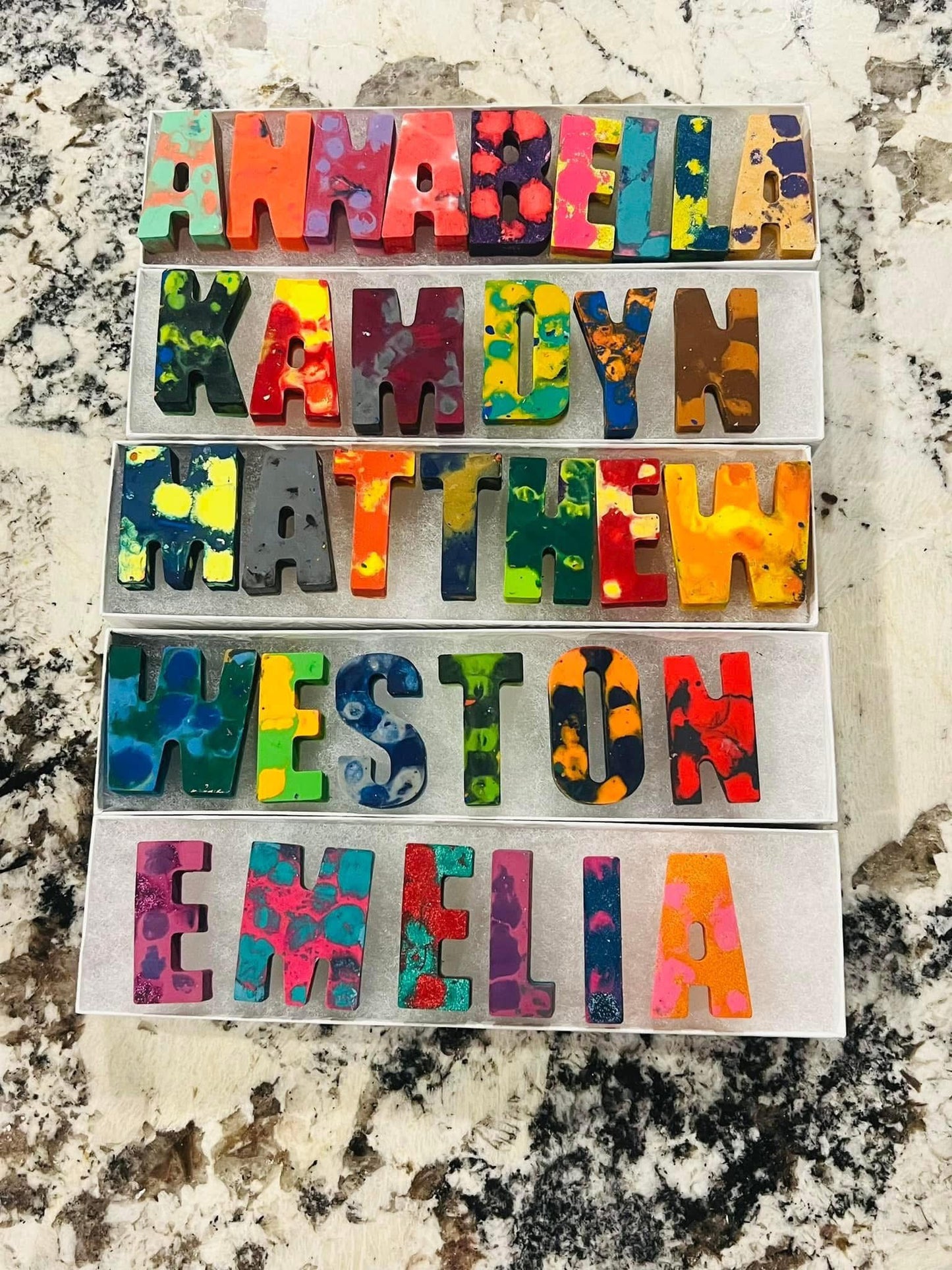 Personalized name crayons
