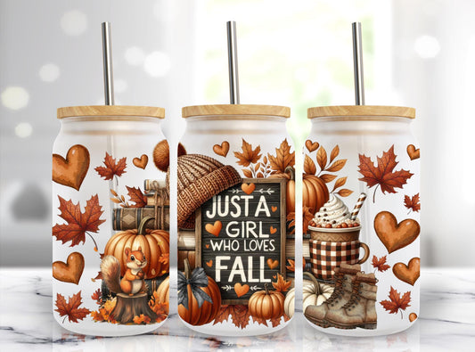 18oz frosted glass tumbler