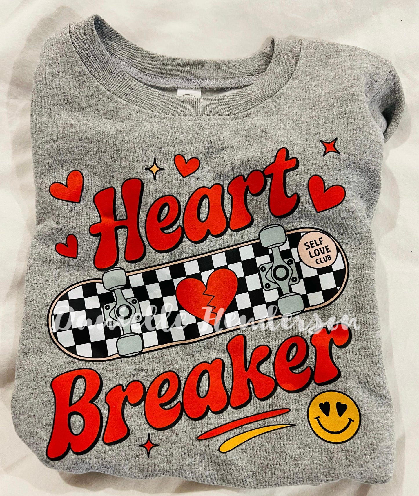 Heart breaker toddler sweater Grey