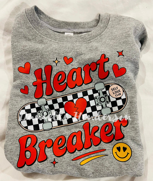 Heart breaker toddler sweater Grey