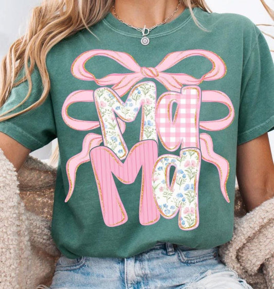 Mama top bow CC Light Green