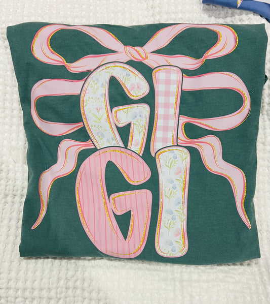 GIGI bow on top CC t-shirt light green