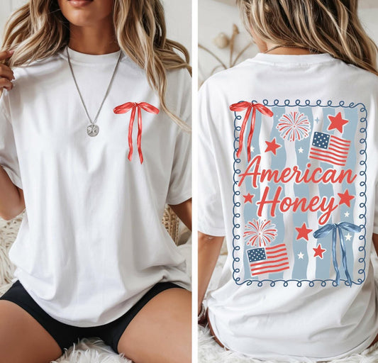 American honey front and back CC t-shirt