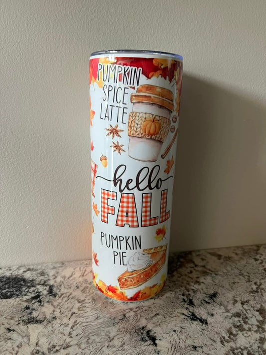 Hello fall 20oz tumbler