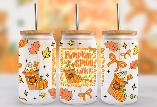 18oz frosted glass tumbler